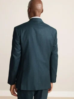 Next Teal Blue Regular Fit Signature Zignone Italian Wool Cashmere Blend Flannel Suit Jacket^ Blue Suits|Blazers & Formal Jackets