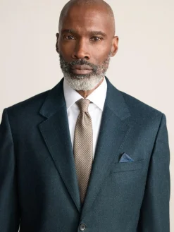 Next Teal Blue Regular Fit Signature Zignone Italian Wool Cashmere Blend Flannel Suit Jacket^ Blue Suits|Blazers & Formal Jackets