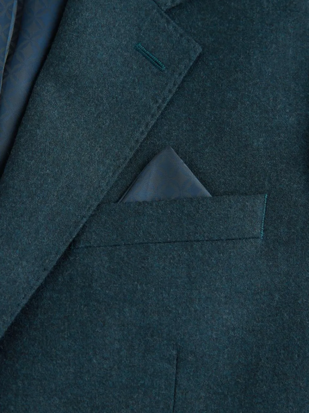 Next Teal Blue Regular Fit Signature Zignone Italian Wool Cashmere Blend Flannel Suit Jacket^ Blue Suits|Blazers & Formal Jackets