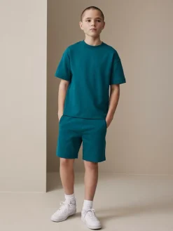 Next Relaxed Fit Heavyweight T-Shirt and Shorts Set (3-16yrs)^BOY Shorts