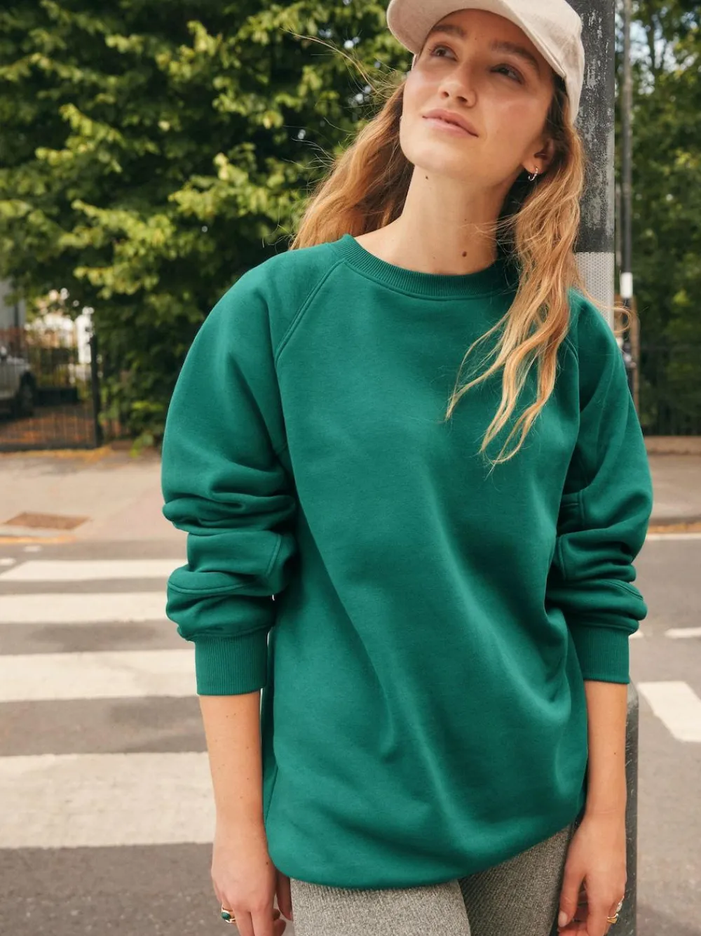 Next Relaxed Fit Heavyweight Longline Crew Neck Sweatshirt^Women Hoodies & Sweatshirts