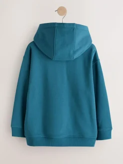 Next Teal Blue Skull Sign Off Hoodie (3-16yrs)^BOY Sweatshirts & Hoodies