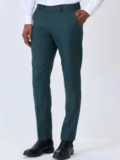 Outlet Next Teal Blue Slim Fit Textured Suit Trousers