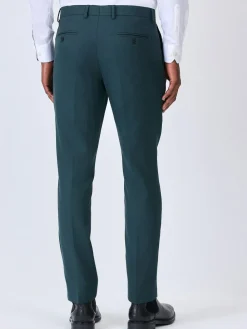 Outlet Next Teal Blue Slim Fit Textured Suit Trousers