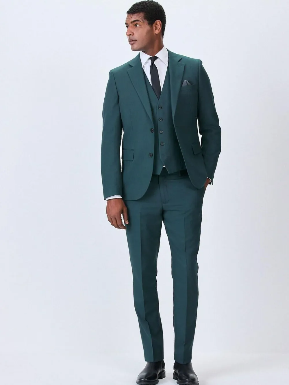Outlet Next Teal Blue Slim Fit Textured Suit Trousers