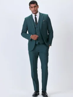 Clearance Next Teal Blue Textured Suit Waistcoat