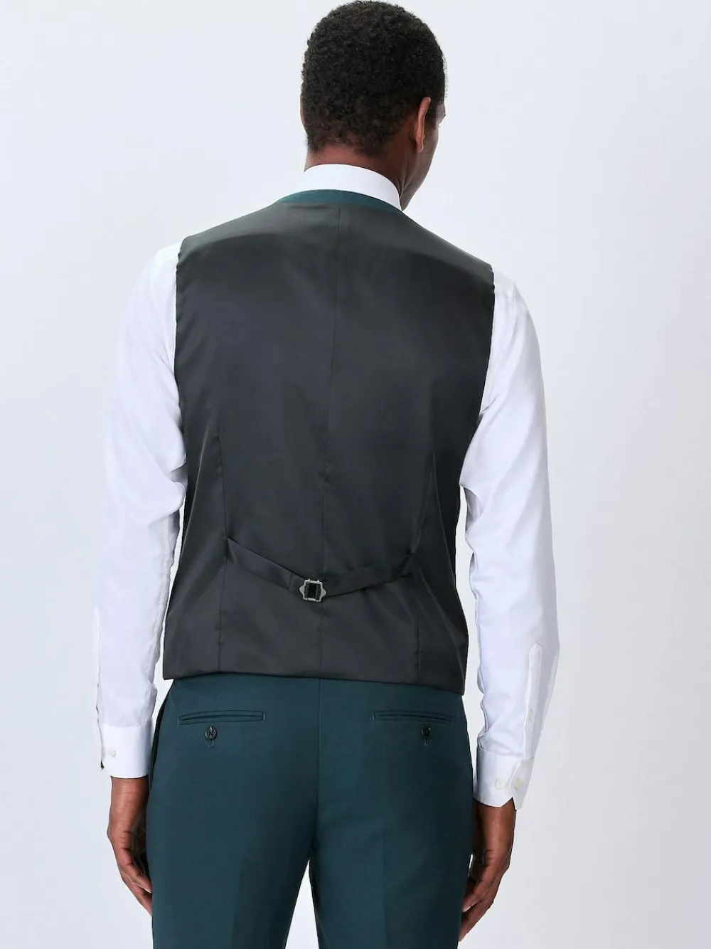 Clearance Next Teal Blue Textured Suit Waistcoat