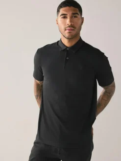 Next Teal Blue/Black/Rust Red Regular Fit Short Sleeve Jersey Polo Shirts 3 Pack^ Tops & T-Shirts