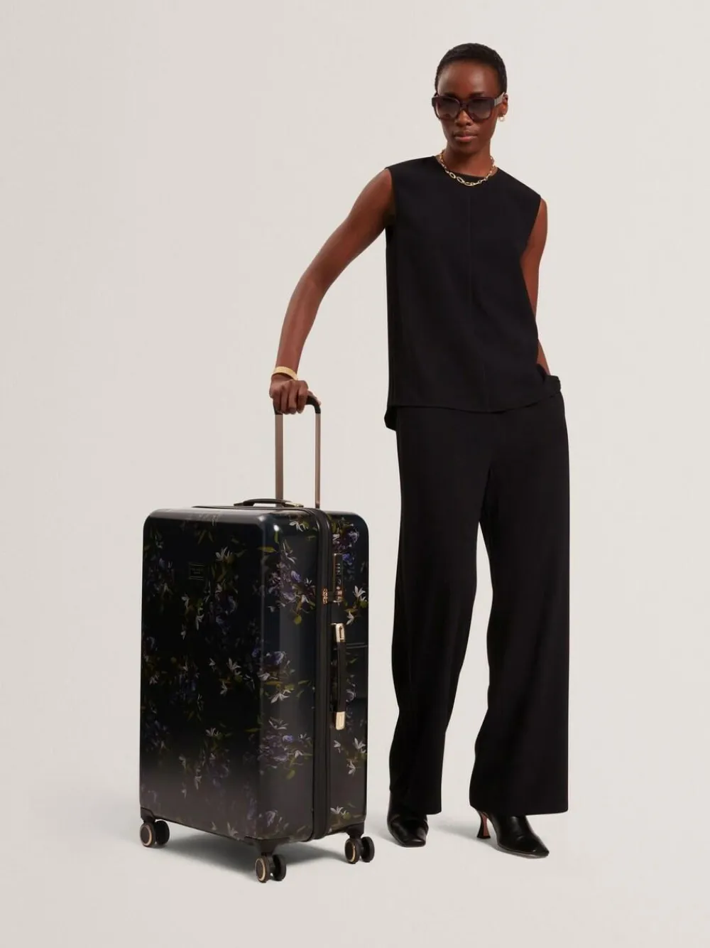 Ted Baker Blue Midnight Bloom Large Suitcase^Women Luggage