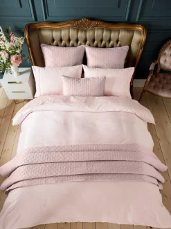 Hot Ted Baker Silky Smooth Plain Dye 250 Thread Count 100% Cotton Duvet Cover Pink