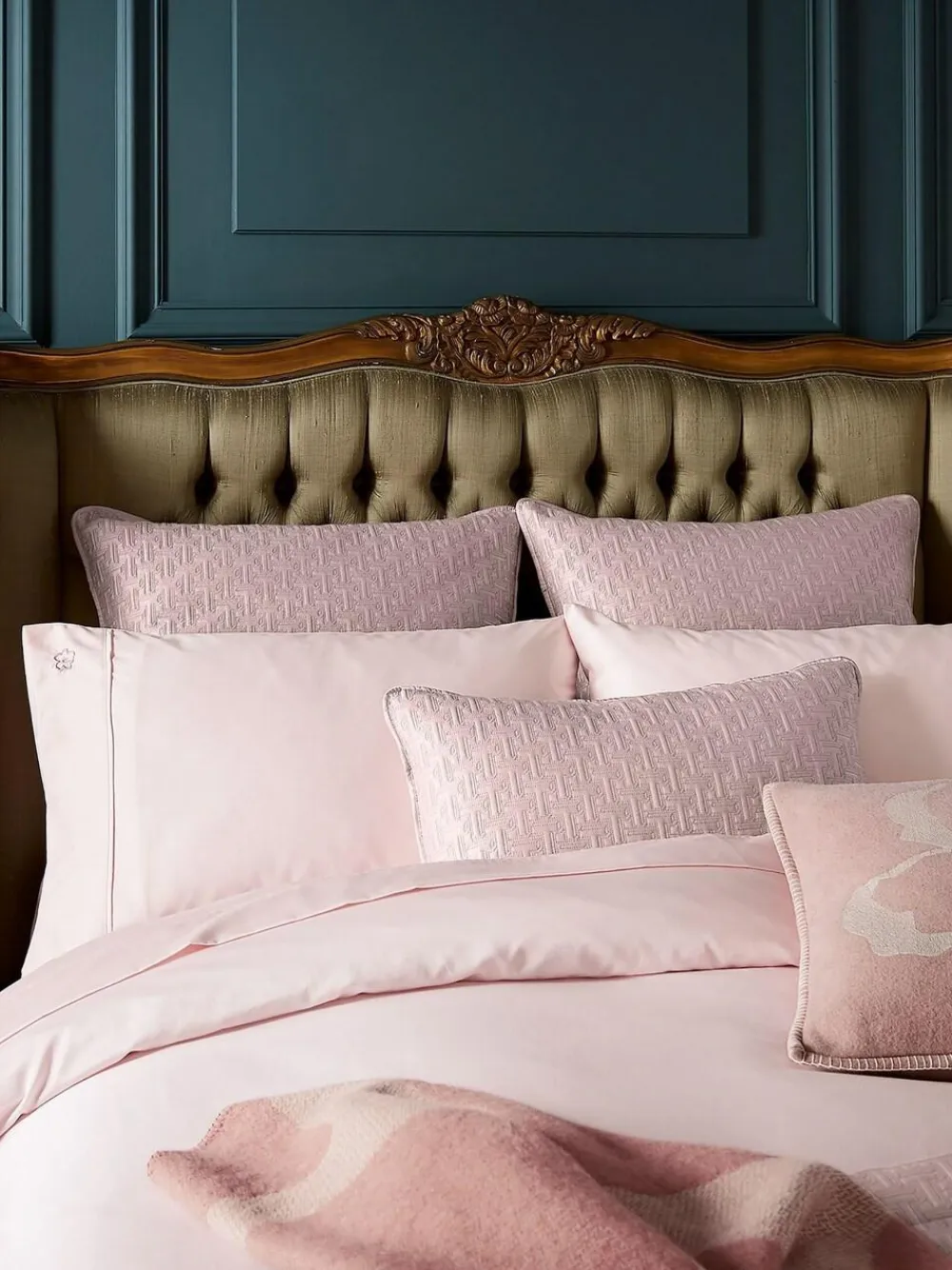 Hot Ted Baker Silky Smooth Plain Dye 250 Thread Count 100% Cotton Duvet Cover Pink