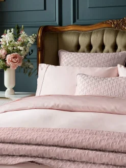Hot Ted Baker Silky Smooth Plain Dye 250 Thread Count 100% Cotton Duvet Cover Pink