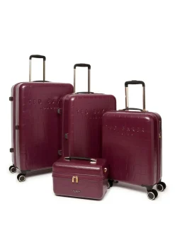 Discount Ted Baker Icon Case Croc Medium Suitcase Red