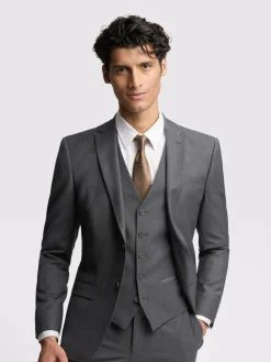 Ted Baker Tailoring Prem Charcoal Grey Panama Slim Suit Jacket^ Grey Suits