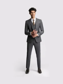 Ted Baker Tailoring Prem Charcoal Grey Panama Slim Suit Jacket^ Grey Suits
