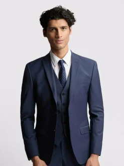 Ted Baker Tailoring Premium Blue Panama Slim Suit Jacket