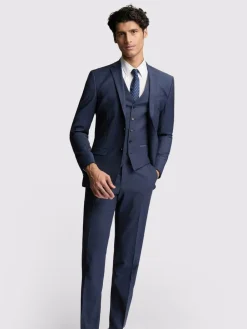 Ted Baker Tailoring Premium Blue Panama Slim Suit Jacket