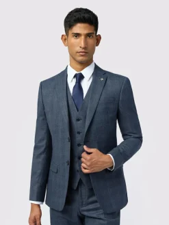 Ted Baker Tailoring Slim Blue Byrne Plum Check Jacket^ Blue Suits
