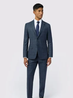 Ted Baker Tailoring Slim Blue Byrne Plum Check Jacket^ Blue Suits