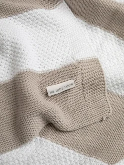 Hot The Little Tailor Baby 100% Cotton Textured Stripe Shawl Blanket