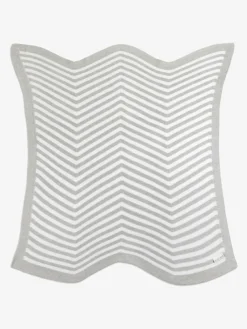 The Little Tailor Baby Chevron Design 100% Cotton Knitted Shawl^ Nursery Bedding|Blankets
