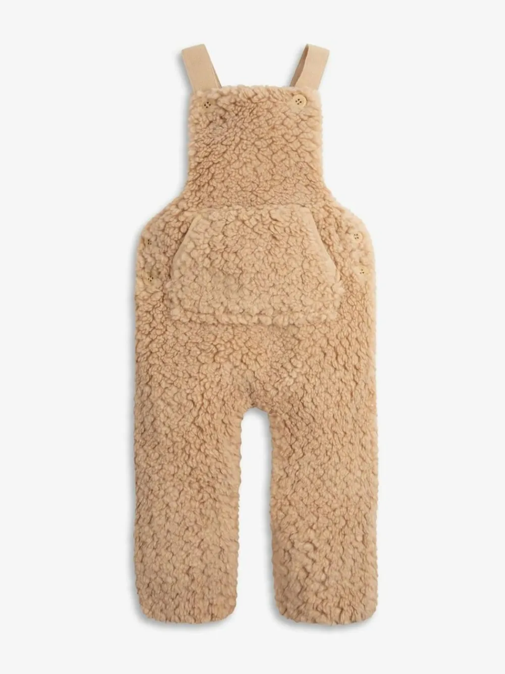 Outlet The Little Tailor Baby Chunky Sherpa Fleece Dungarees and Bodysuit Set Natural