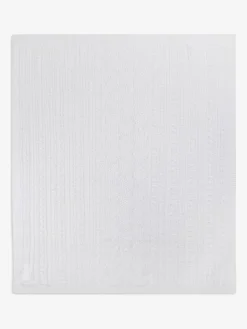 The Little Tailor Baby Fisherman Cable Knitted Blanket^ Nursery Bedding|Blankets