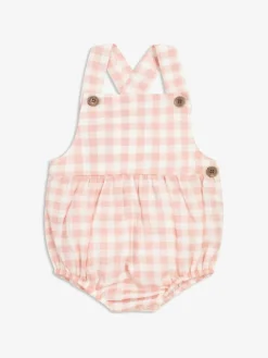 New The Little Tailor Baby Woven Shorty 100% Cotton Dungarees