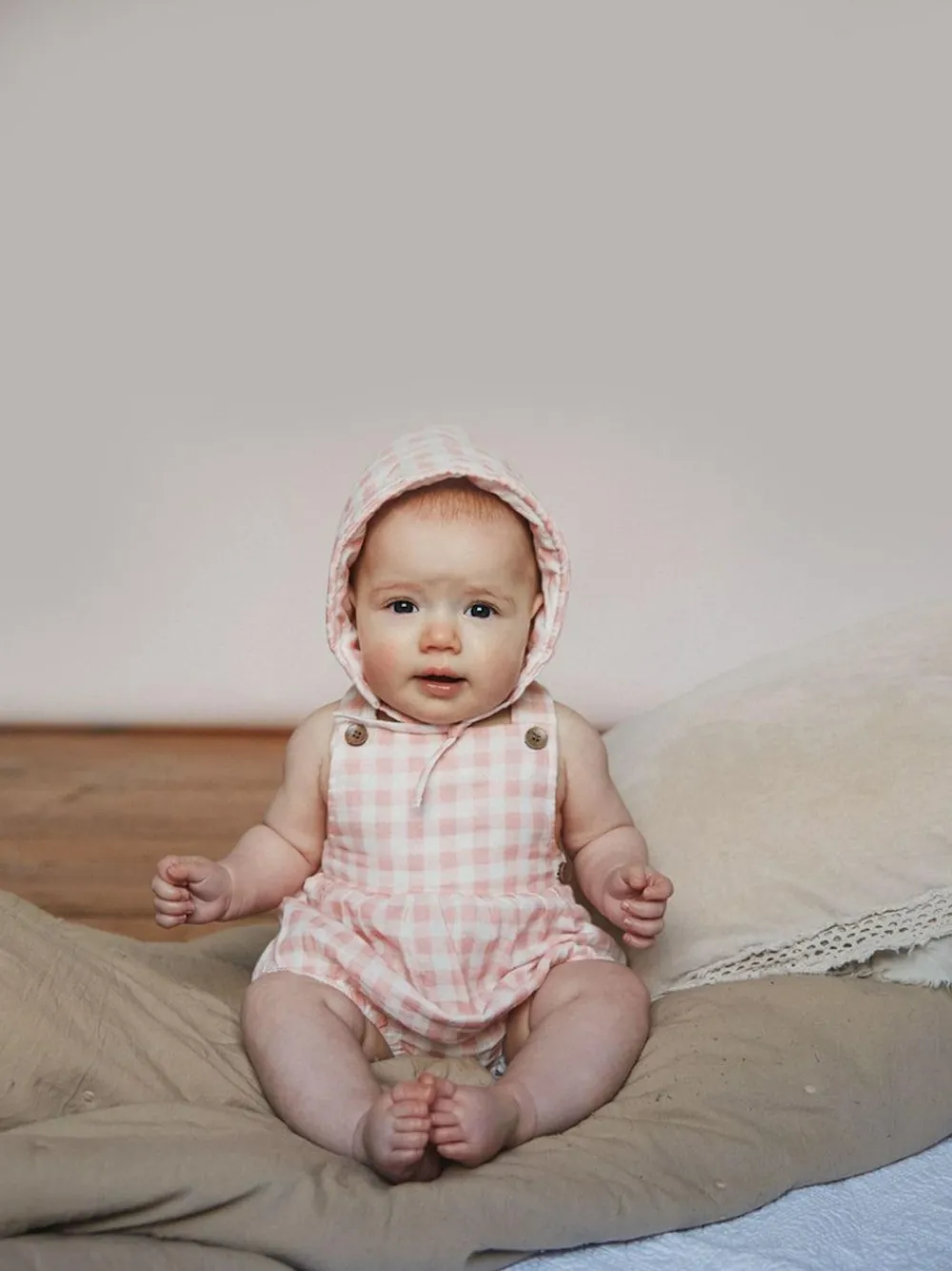 New The Little Tailor Baby Woven Shorty 100% Cotton Dungarees