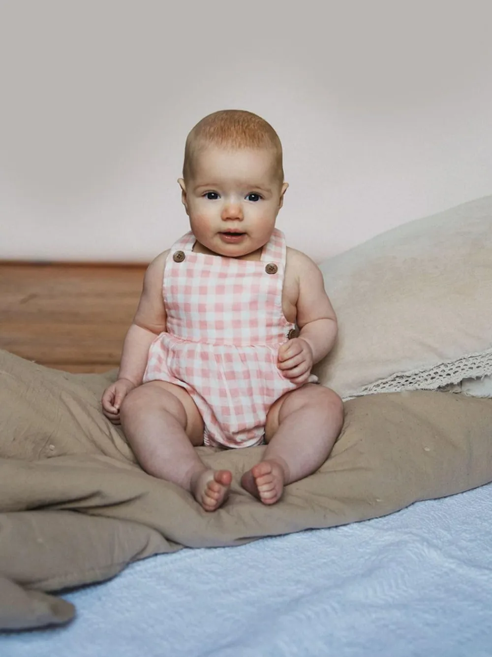 New The Little Tailor Baby Woven Shorty 100% Cotton Dungarees