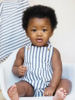 The Little Tailor Baby Woven Shorty 100% Cotton Romper^ Rompers & Overalls