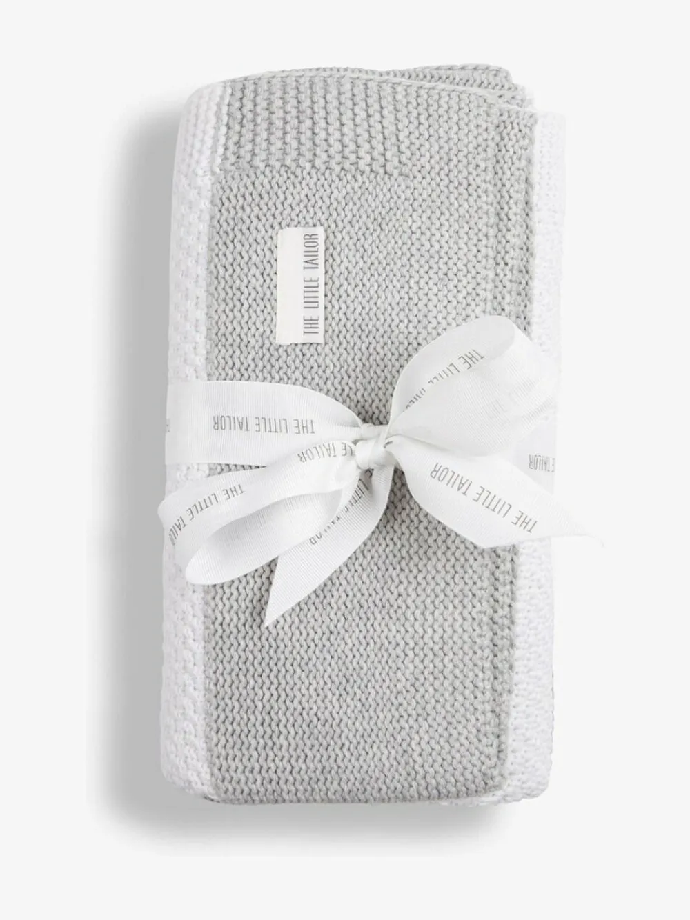 Hot The Little Tailor Large Supersoft Textured Knitted 100% Cotton Blanket Grey