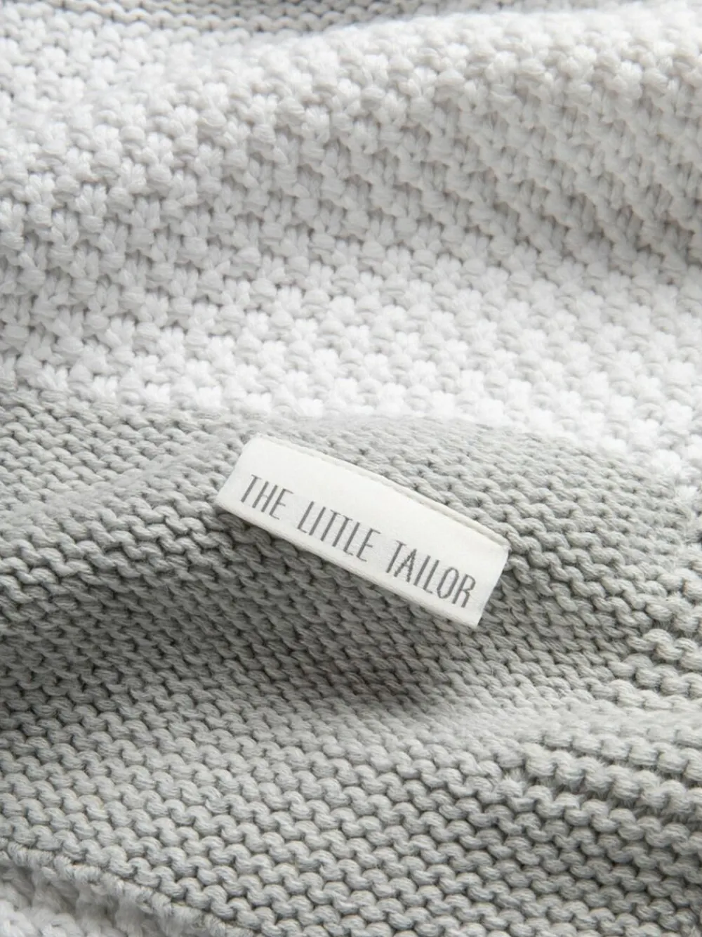Hot The Little Tailor Large Supersoft Textured Knitted 100% Cotton Blanket Grey
