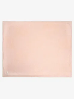 Clearance The Little Tailor Pink Plush Lined Knitted Baby Blanket