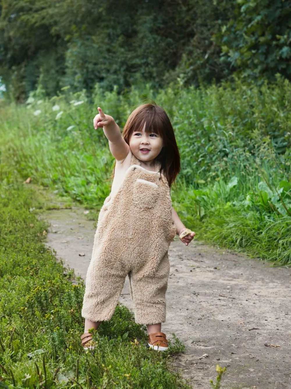 The Little Tailor Sherpa Fleece Cosy Baby Dungaree^BOY Rompers & Overalls|Dungarees