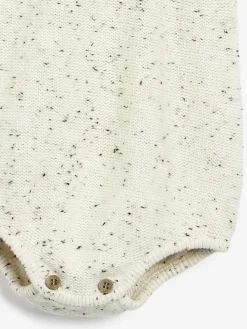 Online The Little Tailor Stylish Baby Knitted 100% Cotton Romper Oatmeal