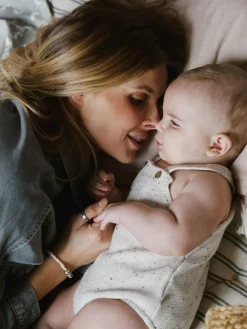 Online The Little Tailor Stylish Baby Knitted 100% Cotton Romper Oatmeal