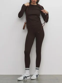 Outlet The Set 3 Pack Active Ribbed Legging Black/Chocolate Brown/Khaki