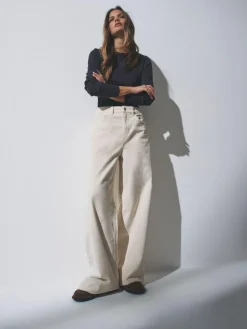 The Set 2 Pack Cord Wide Leg Jeans Cream/Black^Women Jeans|Jeans