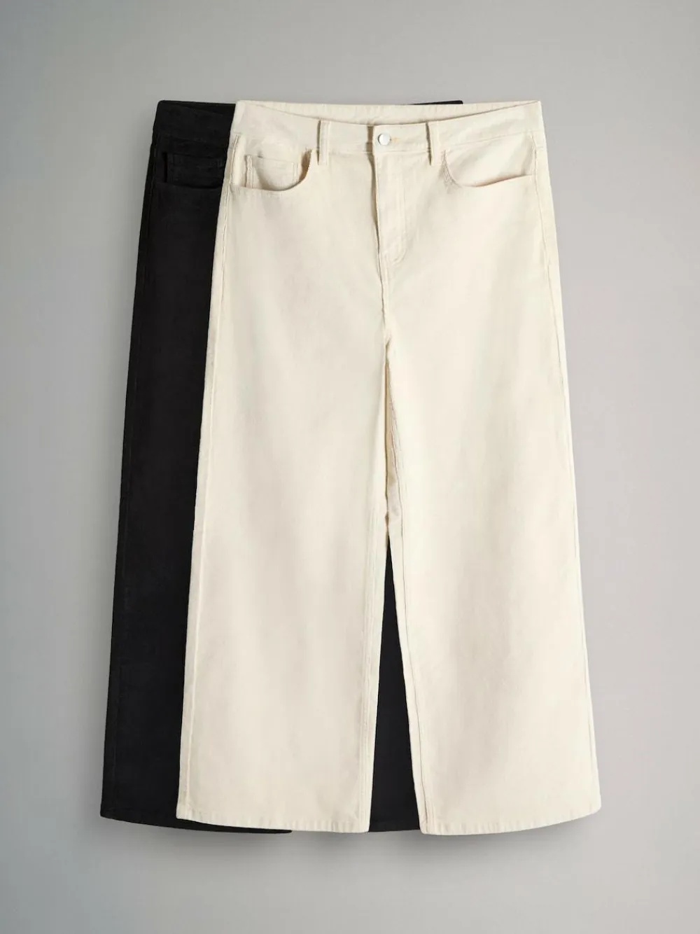 The Set 2 Pack Cord Wide Leg Jeans Cream/Black^Women Jeans|Jeans