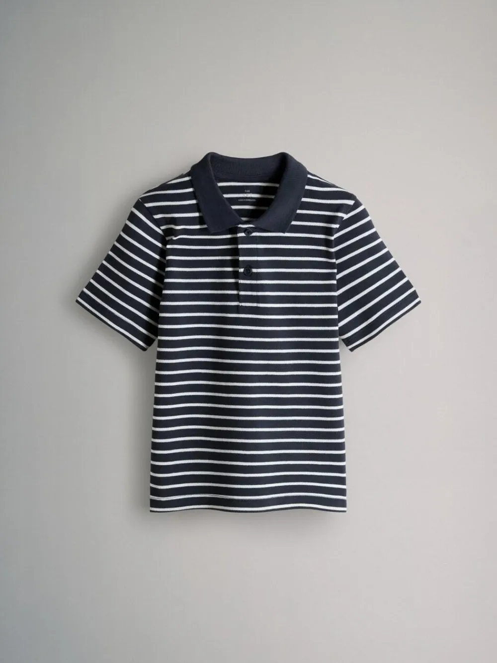 The Set 5 Pack Cotton Pique Polo Shirts Navy/Stripe/Light Blue/White^BOY Tops