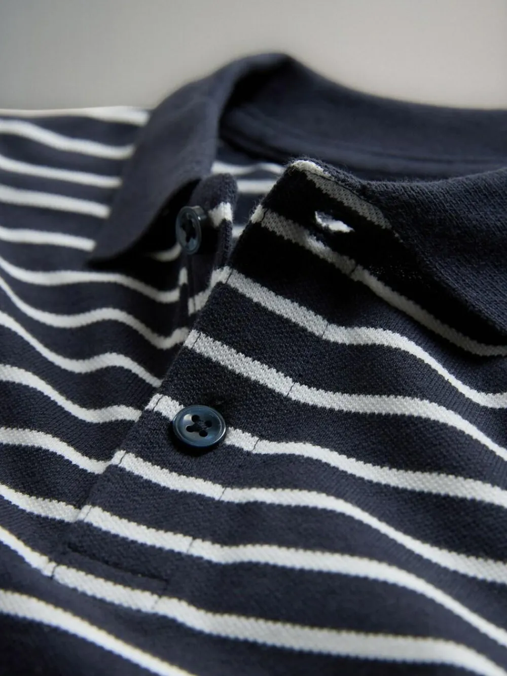 The Set 5 Pack Cotton Pique Polo Shirts Navy/Stripe/Light Blue/White^BOY Tops