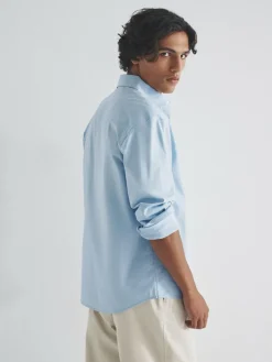 The Set 3 Pack Cotton Stretch Oxford Shirts Navy Blue/White^ Shirts