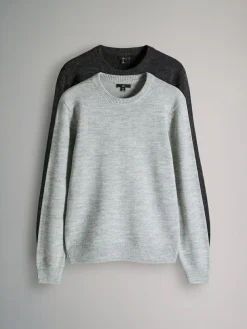 The Set 2 Pack Crew Neck Knitted Jumpers^ Knitwear|Knitwear