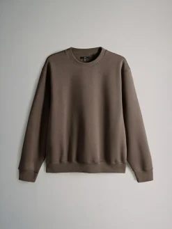 The Set 3 Pack Crew Neck Relaxed Fit Sweatshirts Black/Brown