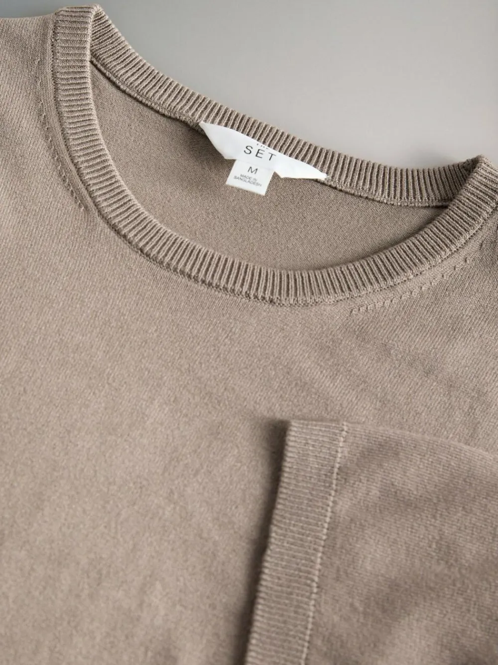 Outlet The Set 3 Pack Fine Knit T-Shirts Black/Neutral/Cream