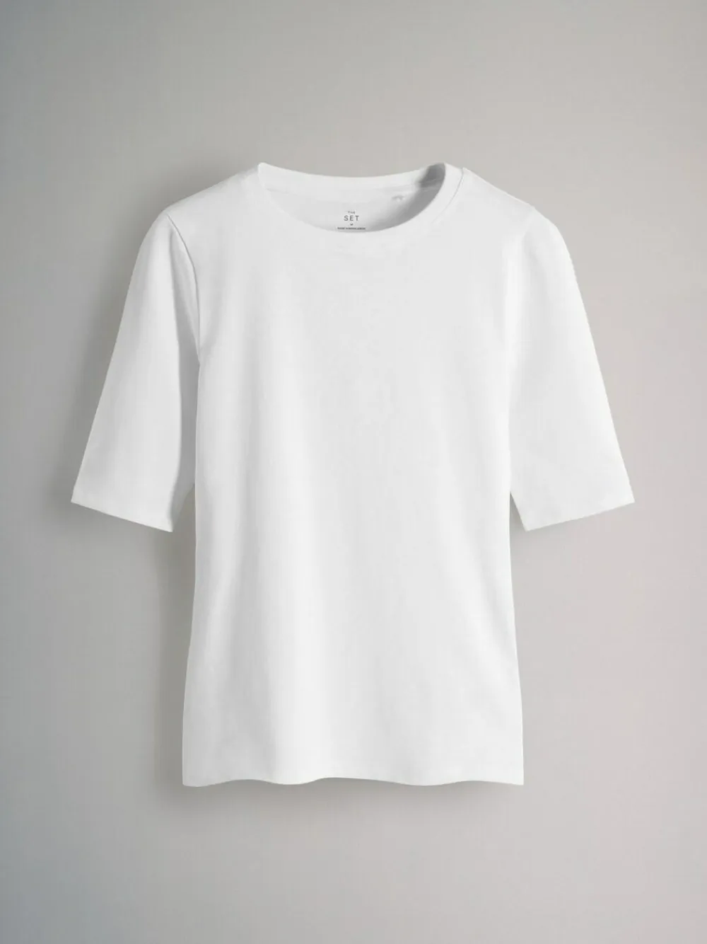 The Set 4 Pack Half Sleeve Fitted Crew Neck T-Shirts Black/White/Animal/Pink^Women Tops & T-Shirts