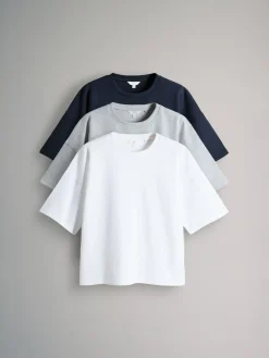 The Set 3 Pack Heavyweight Premium Boxy T-Shirts^Women Loungewear