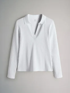 The Set 3 Pack Long Sleeve Ribbed Polo Top^Women Nightwear|Tops & T-Shirts