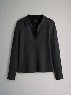 The Set 3 Pack Long Sleeve Ribbed Polo Top^Women Nightwear|Tops & T-Shirts